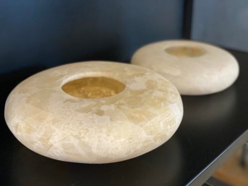 Handmade Alabaster Tealight Holder Oval