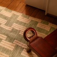 Cairene Brickwork Handwoven Wool Kilim Rug