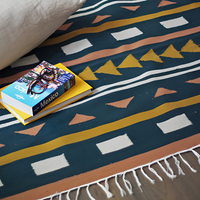 Nomadic Horizon Handwoven Wool Kilim Rug