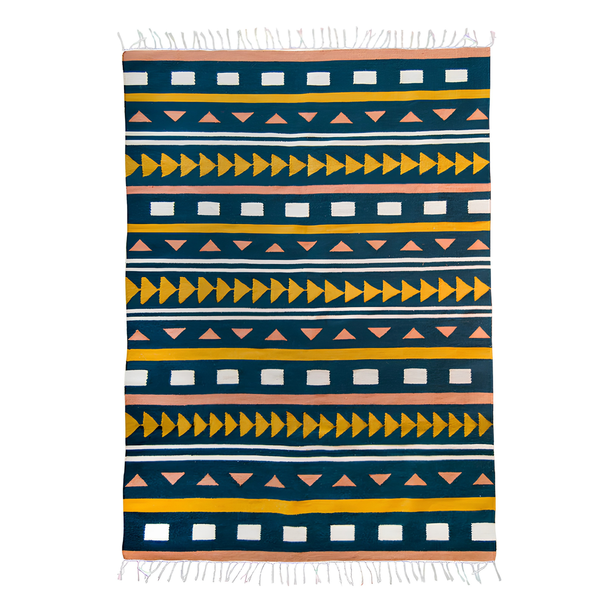 Nomadic Horizon Handwoven Wool Kilim Rug