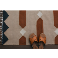 Terracotta Adobe Handwoven Wool Kilim Rug