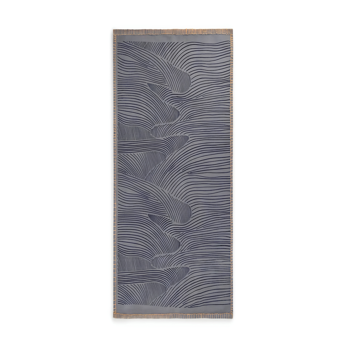 Waves Handwoven Kilim Rug - Minimalist Neutral Wavy Design