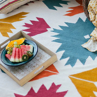 Botanical Bloom Handwoven Wool Kilim Rug
