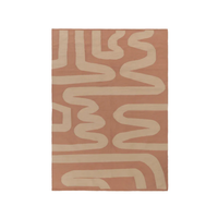 Monochrome Stroke Handwoven Wool Kilim Rug