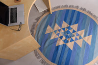 Blue Skies Kilim Round Rug