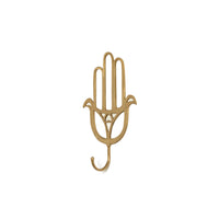 Fatima's Hand - Hollow Golden Hanger - Gold