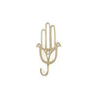 Fatima's Hand - Hollow Golden Hanger - Silver