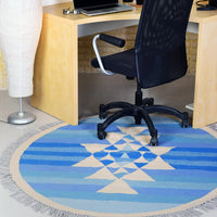 Blue Skies Kilim Round Rug