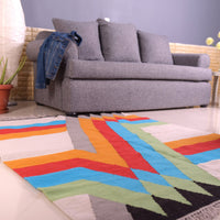 Crossing Lanes Kilim Round Rug