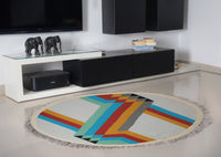 Crossing Lanes Kilim Round Rug