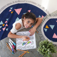 Wandering Triangles Kilim Rug