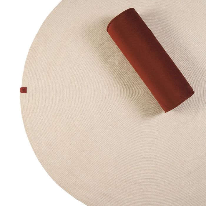 Off-White Round Rug