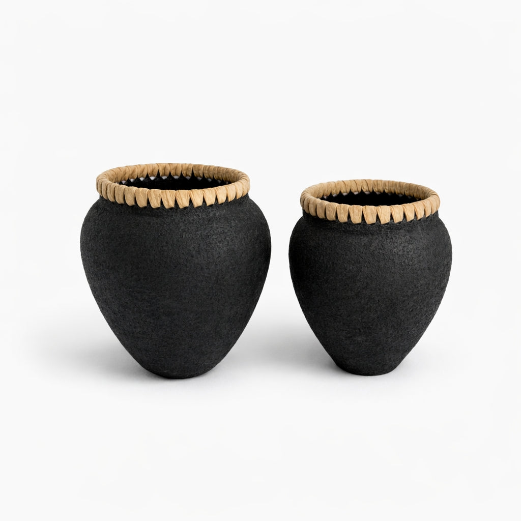 Sanzilina Vase Black Set