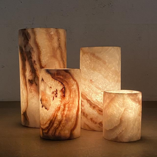 Handmade Alabaster Cylinder